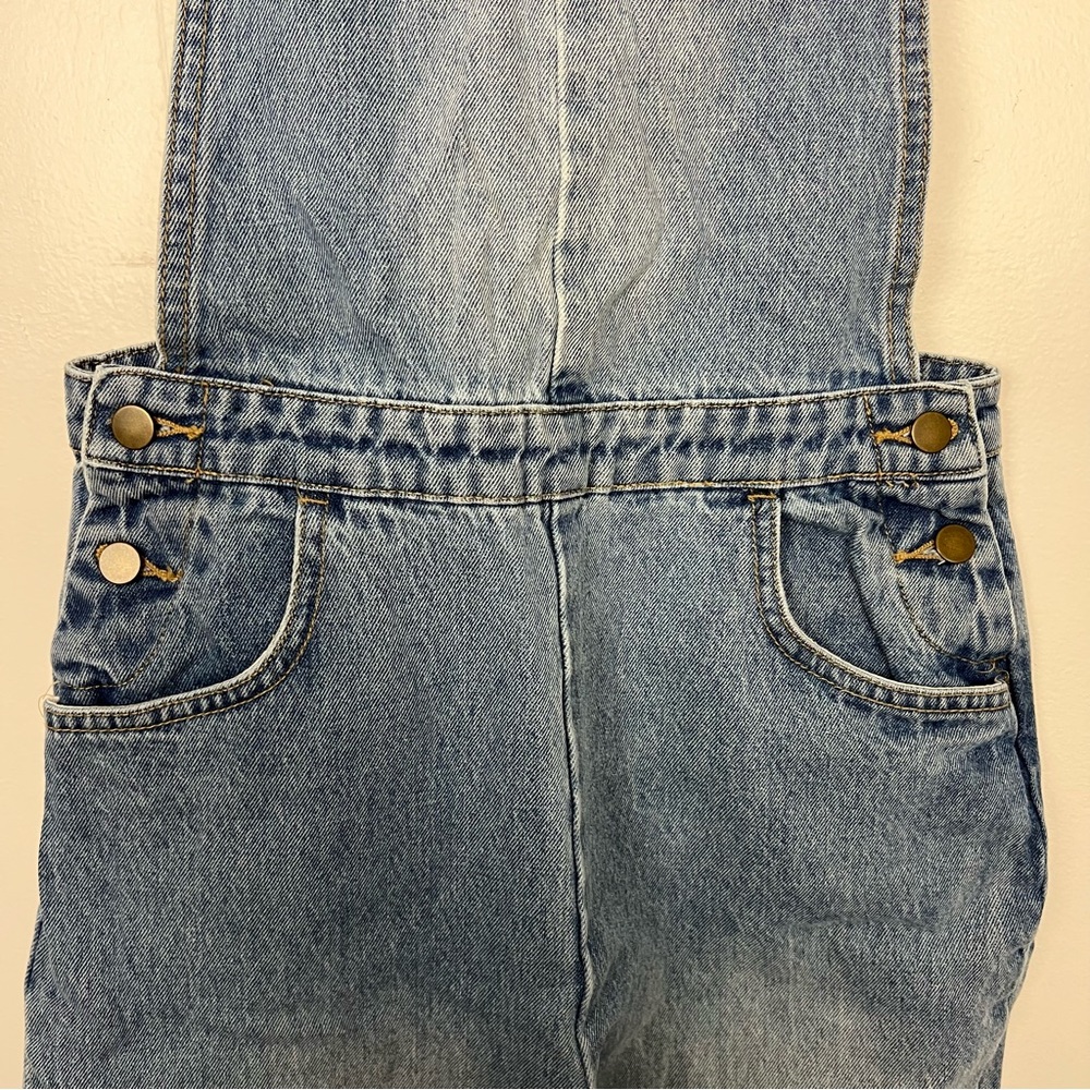 Sisstr Evolution Denim Overalls Cropped Wide Leg Jeans Light‎ Wash XS - Picture 3 of 7